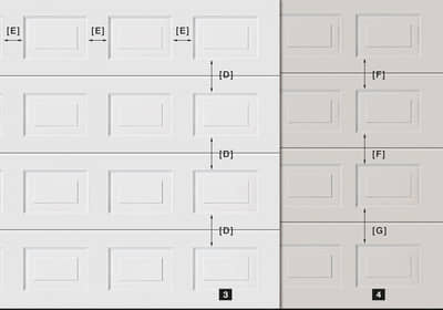 Une porte de garage parfaitement symétrique