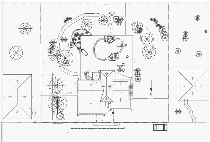 Plan de masse des constructions pour permis de construire