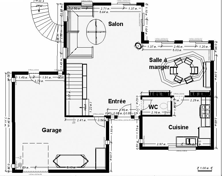 Plan d'un autre niveau pour permis de construire